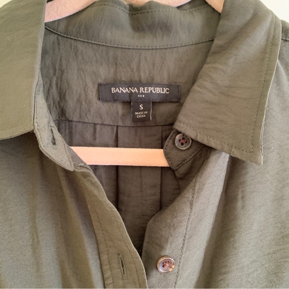 Banana Republic Factory Women’s Utility Shirt Green Size Small EUC - Picture 3 of 8